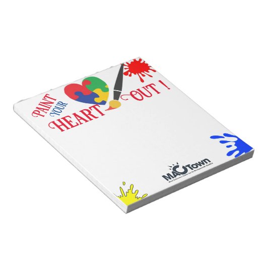 MACTown Verf je hart uit Notitieblok (Schuin)