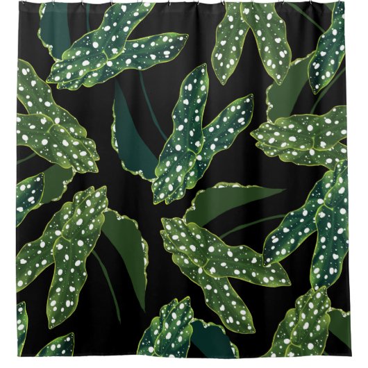 Maculata Spotted Begonia Boho Chic Shower Curtain Douchegordijn (Voorkant)
