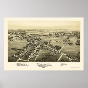 Macungie, PA Panorama - 1893 Poster