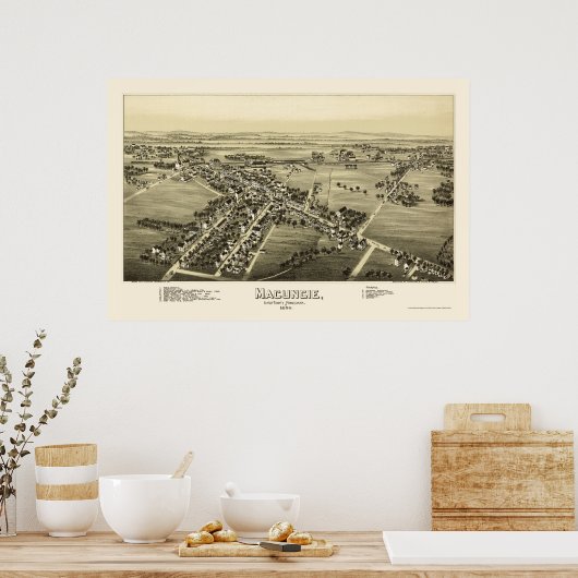 Macungie, PA Panorama - 1893 Poster (Keuken)