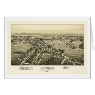 Macungie, PA Panorama Kaart - 1893