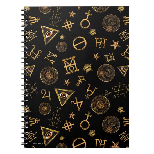 MACUSA™ Magic Symbols And Crests Pattern Notitieboek (Voorkant)