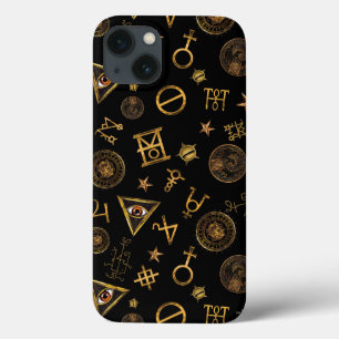 MACUSA™ Magische Symbolen en Creeert Patroon iPhone 13 Hoesje
