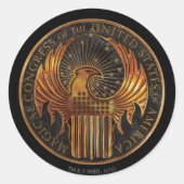 MACUSA™ Medallion Ronde Sticker (Voorkant)