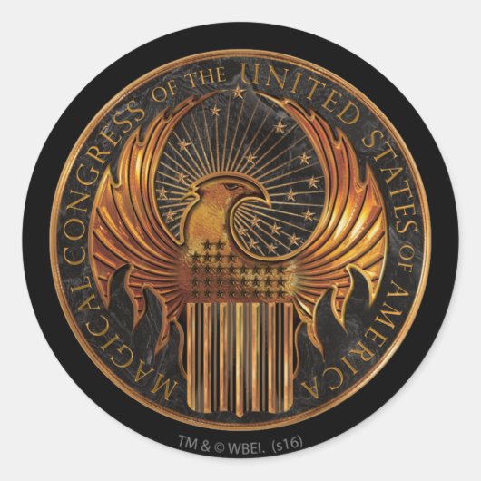 MACUSA™ Medallion Ronde Sticker (Voorkant)