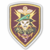 MACV SOG Vietnam Oorlogsveteranen Contour Sticker (Voorkant)