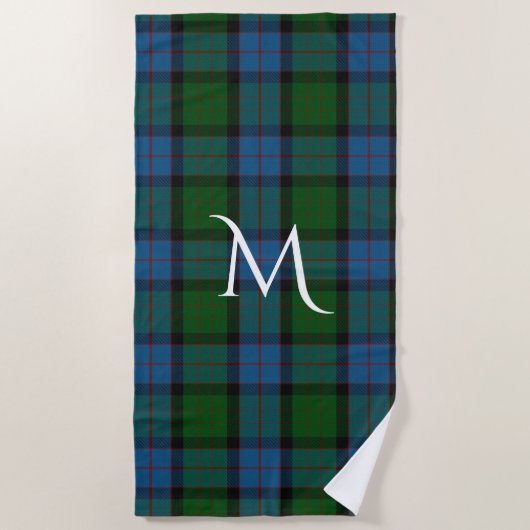 MacWilliam Clan Tartan Pset Monogram Beach Towel Strandlaken (Voorkant)