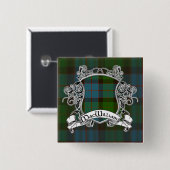 MacWilliam Tartan Shield Vierkante Button 5,1 Cm (Voorkant /achterkant)