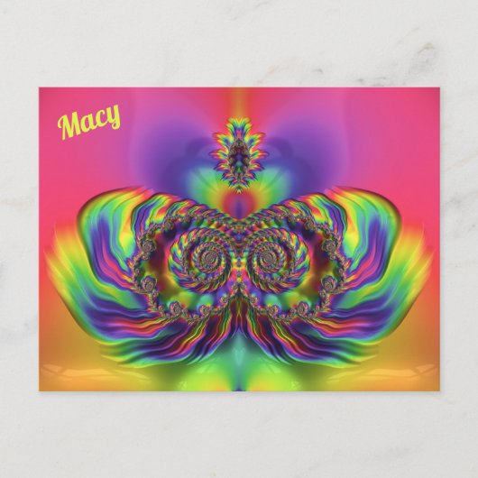 MACY ~ 3D-ontwerppatroon ~ Multikleuren Briefkaart (Voorkant)