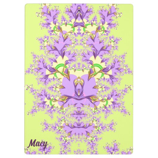 MACY ~ Mauve, Geel Groen Bloemen Klembord (Achterkant)