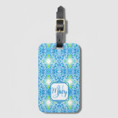 Macy Mosaic Luggage Tag Bagagelabel (Voorkant (verticaal))