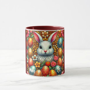 MACY ~ PAASKONIJNENEIEREN Bloemen ~ Mok