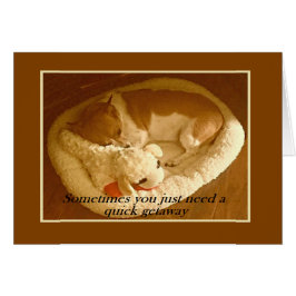 "Macy with Lamb Chop" 5 x 7 Kaart met envelop