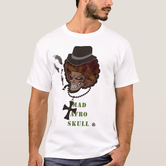 MAD AFRO SKULL T-SHIRT (Voorkant)