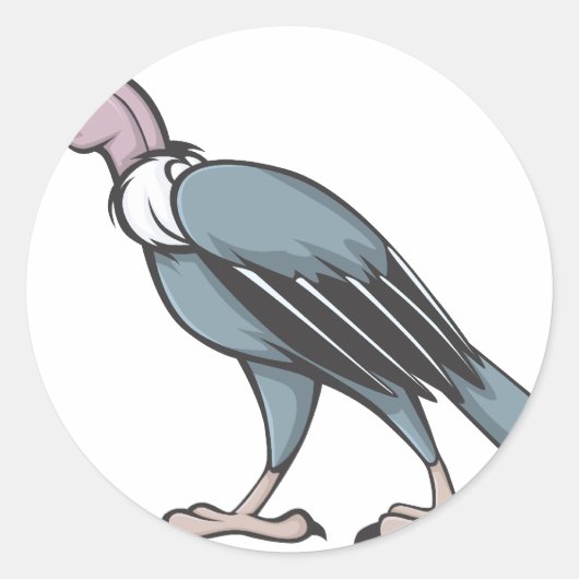 Mad Andean Condor Ronde Sticker (Voorkant)