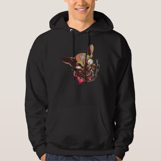 Mad Angry Chihuahua Hoodie (Voorkant)