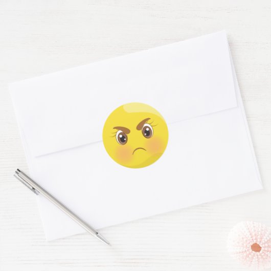 Mad & Angry Emoji Face Stickers (Envelop)