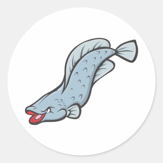 Mad Arapaima zoetwatervis Ronde Sticker (Voorkant)