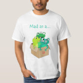 'Mad as a box of kikkers' slogan t-shirt (Voorkant)