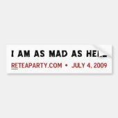 Mad As Hell Bumpersticker (Voorkant)