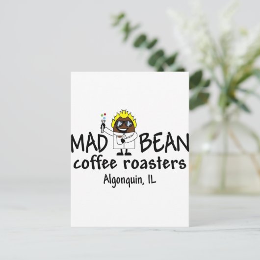 Mad Bean logo Briefkaart (Staand voorkant)