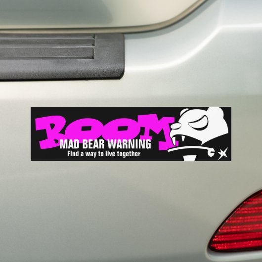 Mad Bear Bumpersticker (Op auto)