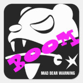 Mad Beer Vierkante Sticker (Voorkant)