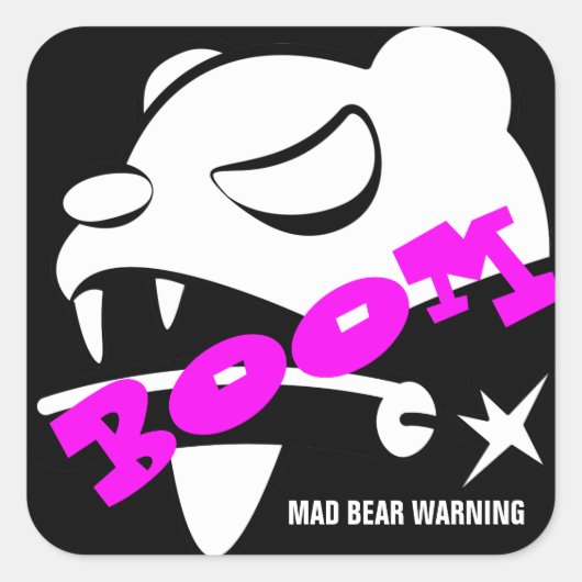 Mad Beer Vierkante Sticker (Voorkant)