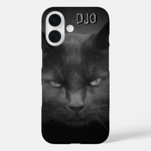 Mad Black Cat iPhone 16 Hoesje