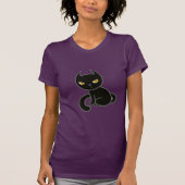 Mad Black Kitty Cat T-shirt (Voorkant)