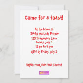 Mad Bull Funny Barbecue Party Sjabloon Kaart (Achterkant)