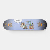 Mad Cartoon Scientist met aangepaste tekstballon Persoonlijk Skateboard (Horizontaal)