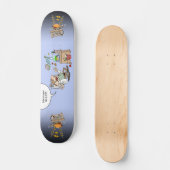 Mad Cartoon Scientist met aangepaste tekstballon Persoonlijk Skateboard (Voorkant)