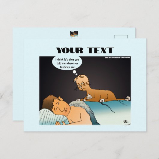 Mad Cat Briefkaart (Voorkant / Achterkant)