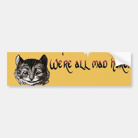 Mad Cat Bumpersticker (Voorkant)