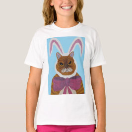 Mad Cat in Bunny Ears Easter T-shirt