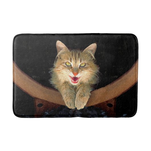 Mad Cat Painting - Cute Original Cat Art Badmat (Voorkant)