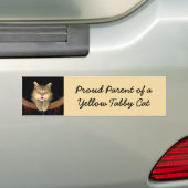 Mad Cat Painting - Cute Original Cat Art Bumpersticker (Op auto)