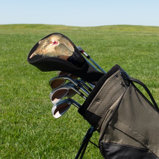 Mad Cat Painting - Cute Original Cat Art Golfheadcover (Insitu)