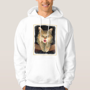Mad Cat Painting - Cute Original Cat Art Hoodie