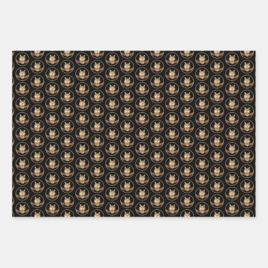 Mad Cat Painting - Cute Original Cat Art Inpakpapier Vel (Voorkant 3)