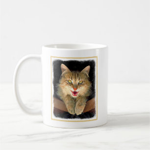 Mad Cat Painting - Cute Original Cat Art Koffiemok