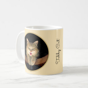 Mad Cat Painting - Cute Original Cat Art Koffiemok