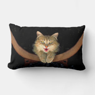 Mad Cat Painting - Cute Original Cat Art Kussen