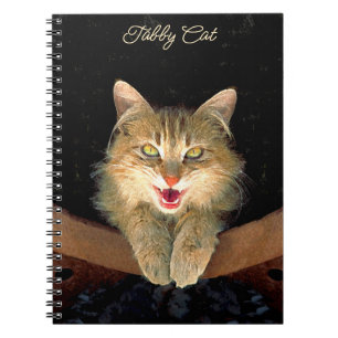 Mad Cat Painting - Cute Original Cat Art Notitieboek