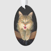 Mad Cat Painting - Cute Original Cat Art Ornament (voorkant)