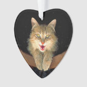 Mad Cat Painting - Cute Original Cat Art Ornament (voorkant)