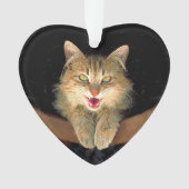 Mad Cat Painting - Cute Original Cat Art Ornament (voorkant)