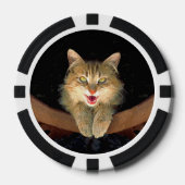 Mad Cat Painting - Cute Original Cat Art Poker Chips (Voorkant)