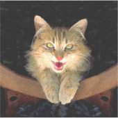 Mad Cat Painting - Cute Original Cat Art Sticker (Voorkant)